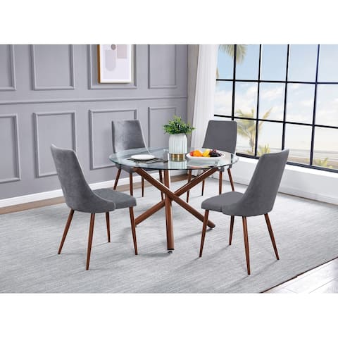 Best Quality Furniture Faux Wood Style Dining Set