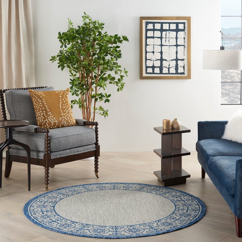 Nourison Garden Party Bordered Indoor/Outdoor Area Rug