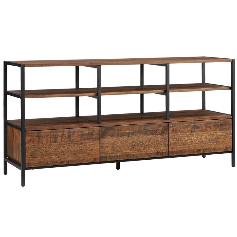 Corey Rustic Brown TV Stand Console Tables by iNSPIRE Q Modern - 61-Inch Wide Stand
