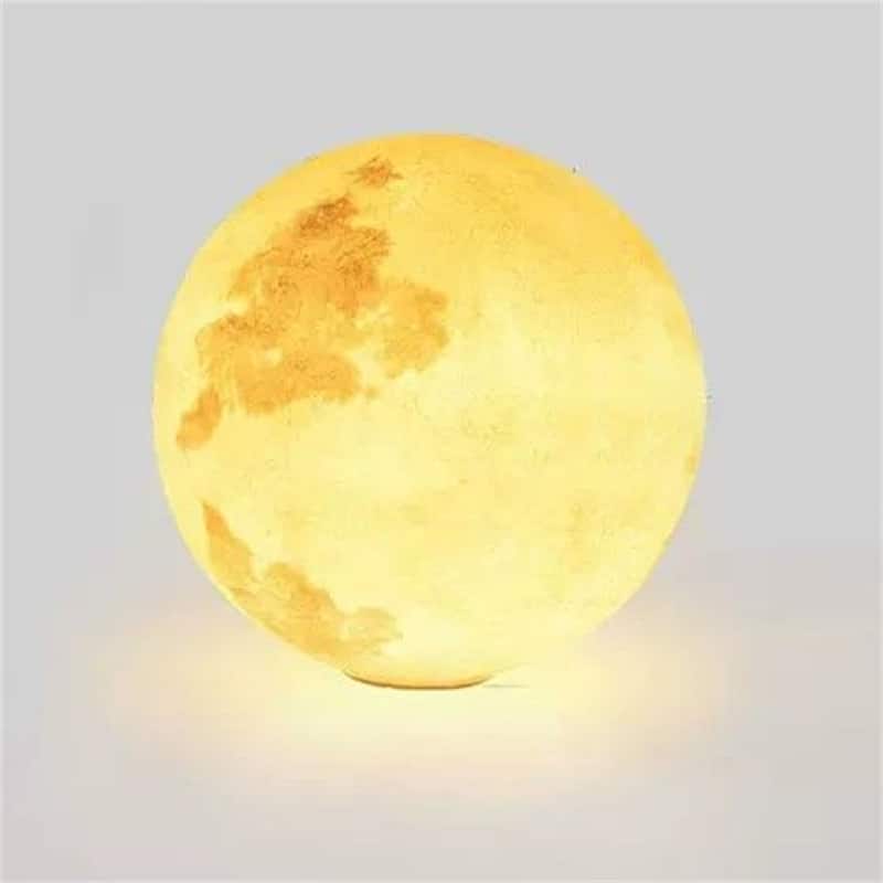 3D Moon Indoor & Outdoor Floor Lamp - White