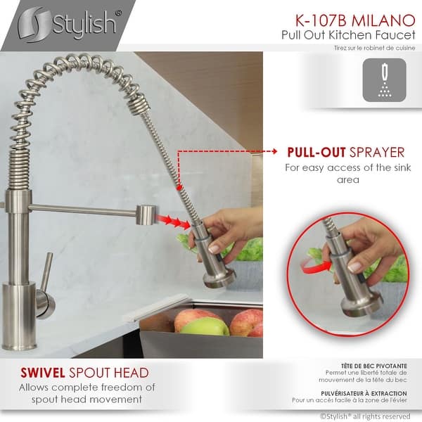 B /& K 229-027 Single-Handle PullDown Sprayer Kitchen Faucet in Oil Rubbed Bronze