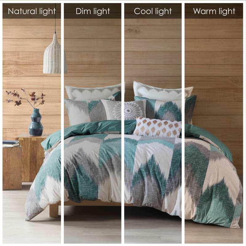 INK+IVY Alpine Aqua 3 Piece Duvet Cover Mini Set