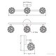 preview thumbnail 7 of 6, Luxury Crystal Globe LED Bathroom Vanity Light - 8" H, 23" W, 5.5" Dep