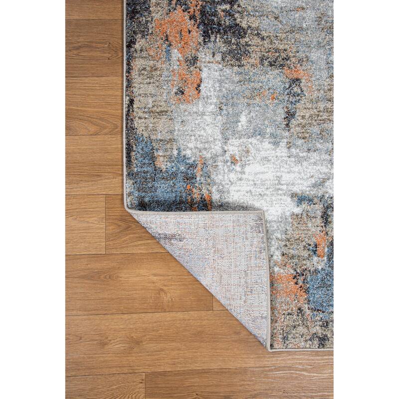 Marina Collection Abstract Multicolor Area Rug