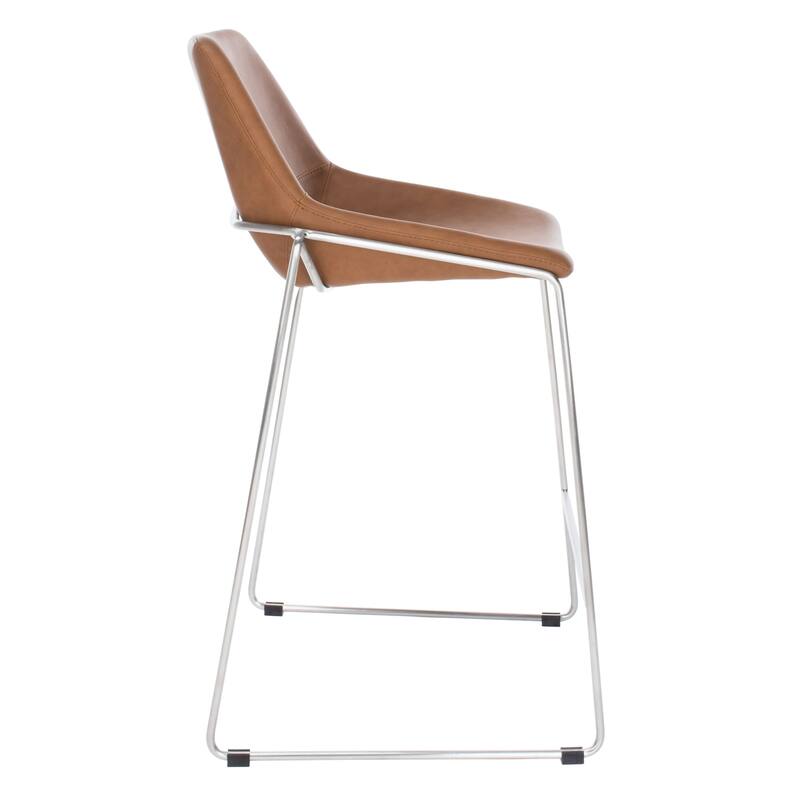 SAFAVIEH Essyllt Mid-Century Modern Counter Stool - 25" W x 22" D x 39" H - 25Wx22Dx39H