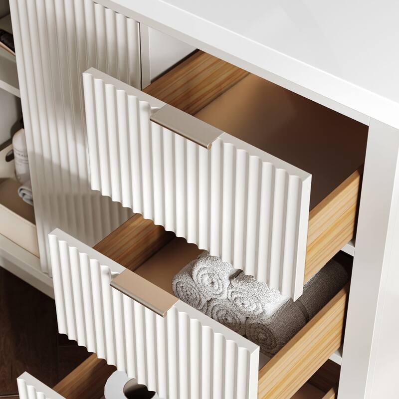 Ariel P61WQOVO Milan 61" Free Standing Single Oval Basin Vanity Set