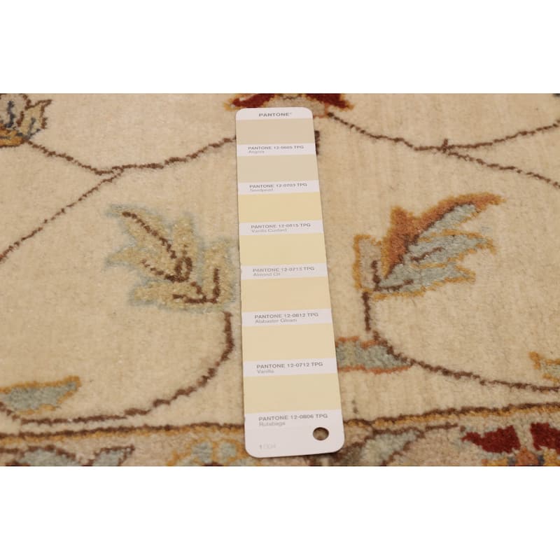 ECARPETGALLERY Hand-knotted Jamshidpour Cream Wool Rug - 6' 6" x 7' 11"