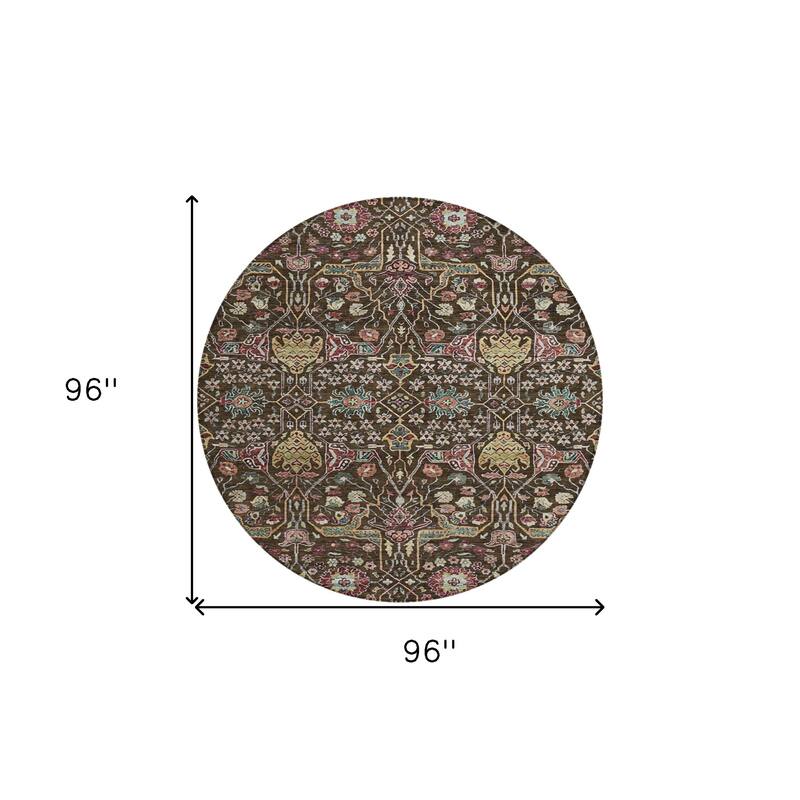 HomeRoots Floral Transitional Rectangle Outdoor Rug