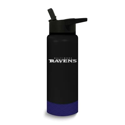 NFL Baltimore Ravens Stainless Steel Silicone Grip 24 Oz. Water Bottle