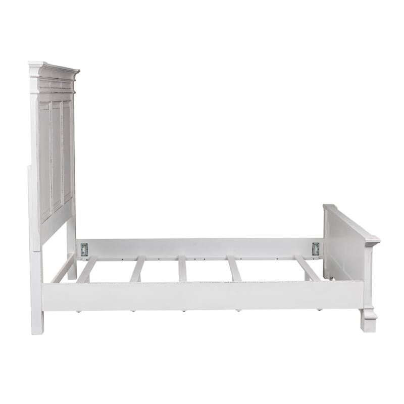 The Gray Barn Abbey Park Weathered Brown & Antique White King California Panel Bed