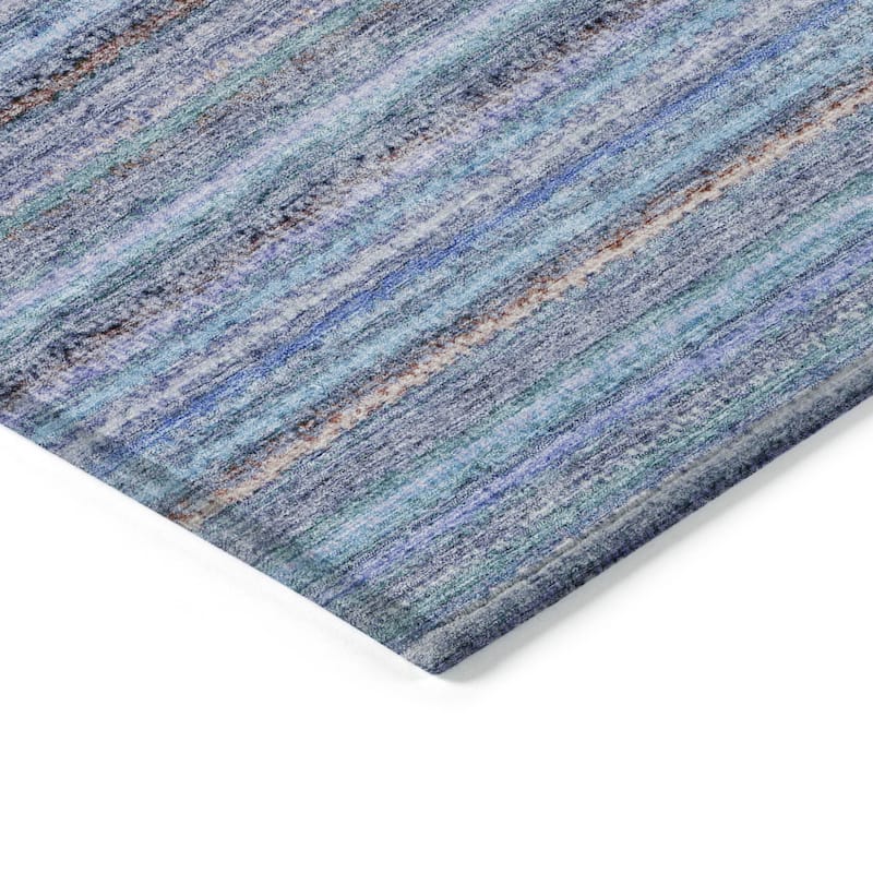HomeRoots Striped Transitional Rectangle Outdoor Rug