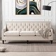preview thumbnail 16 of 23, Copper Grove Mila Tufted Sofa with Nailhead Accents Sky Neutral Beige - Linen