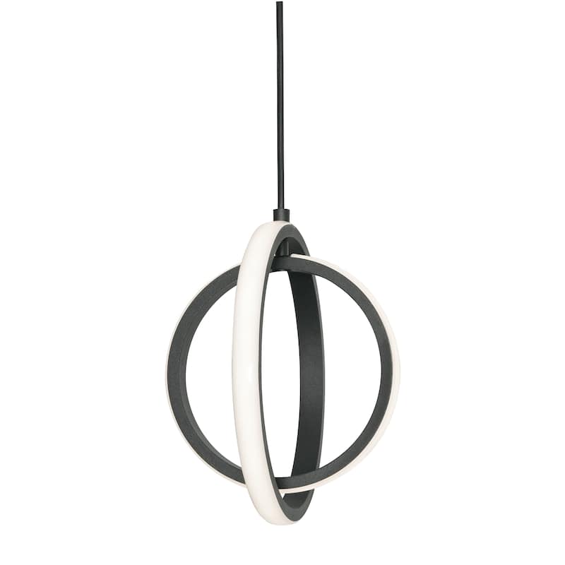 Lock 9" LED Pendant Light - 9"Dia x 9"H - Black