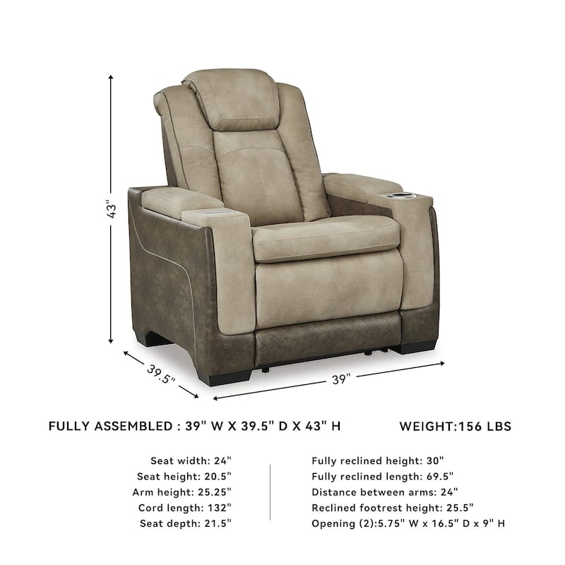 Next-Gen DuraPella Power Recliner/Adjustable Headrest