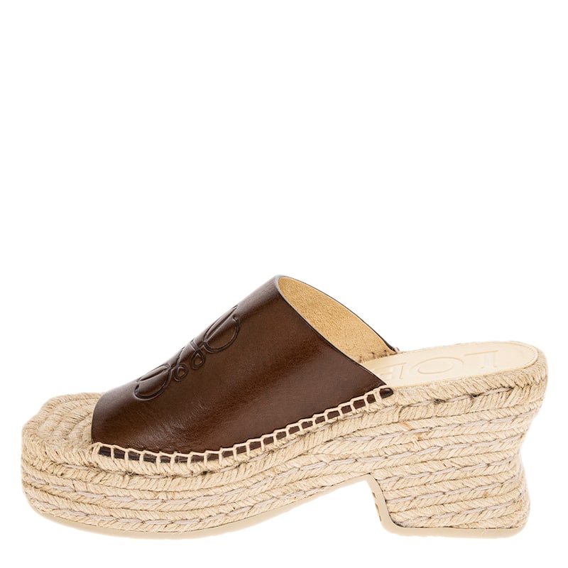 Loewe Petal Espadrille Platform Slides