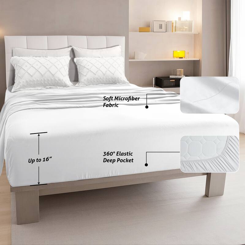 Set of 5/7 Pieces Brushed Comforter Set, Bed-in-a-Bag