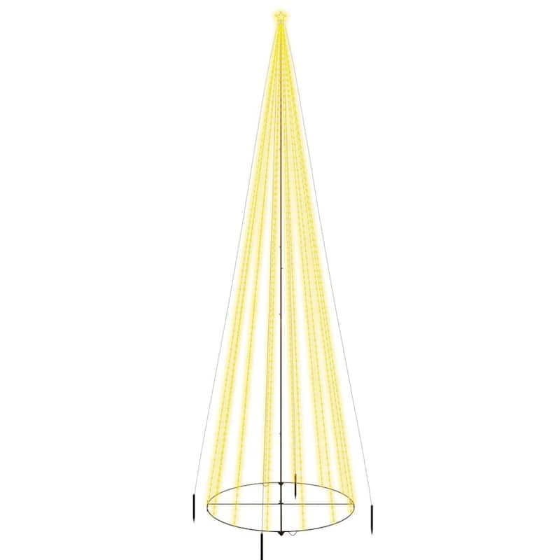 vidaXL Christmas Cone Tree Decoration Artificial Christmas Tree with LEDs