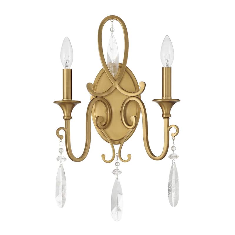 Fairchild 2-Light Wall Sconce in Warm Brass - Warm Brass
