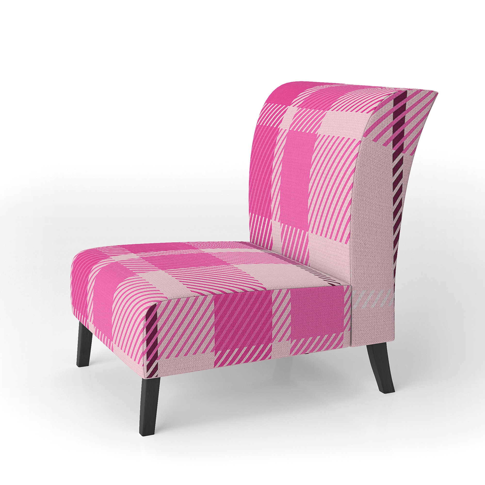 Pink hot sale tartan chair