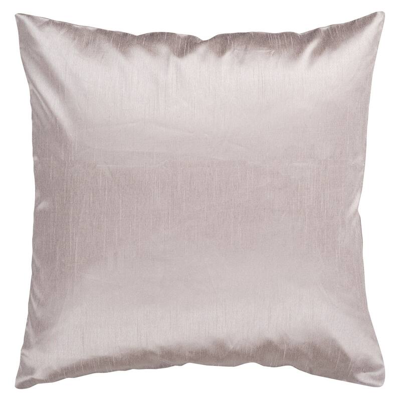 Artistic Weavers Decorative Chic 18-inch Square Solid Throw Pillow Cover with Poly Insert - Taupe