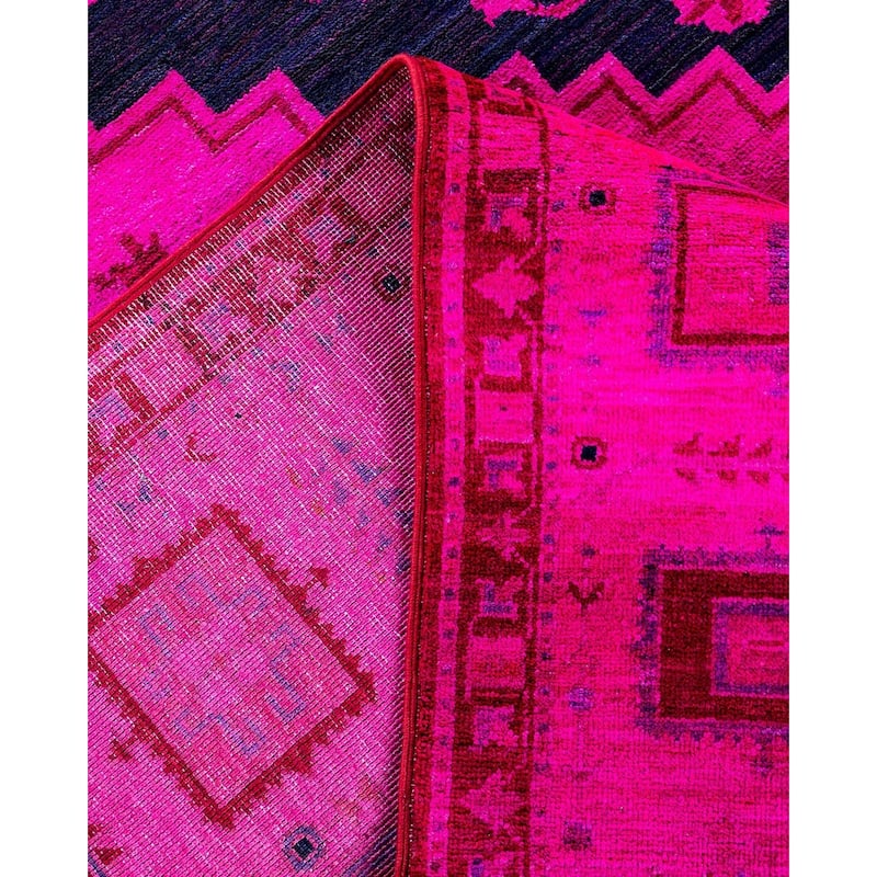 Overdyed, One-of-a-Kind Hand-Knotted Area Rug - Pink - 8' 10" x 12' 3"