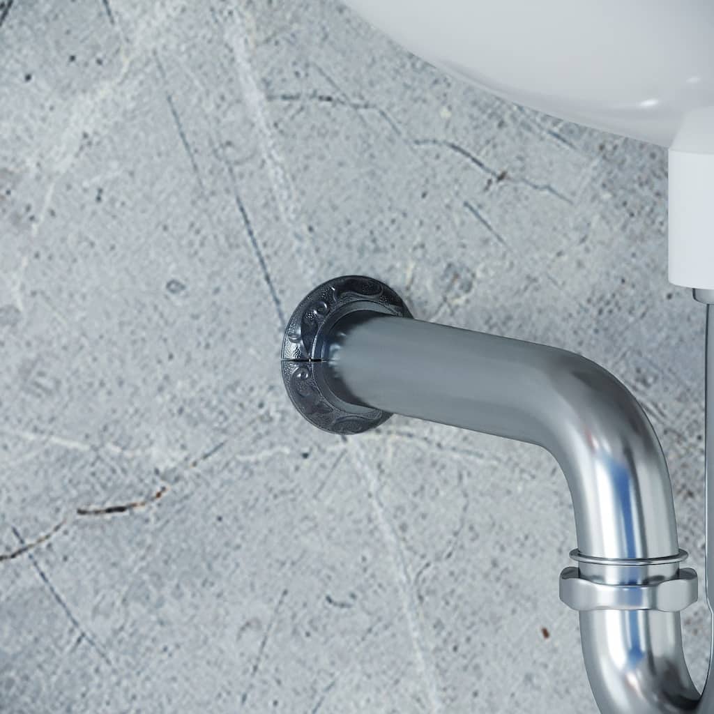 Black Aluminum Radiator Flanges Escutcheon Ring Plate 1.6" ID 3 1/4" OD IPS Rust Resistant (Set of 6)