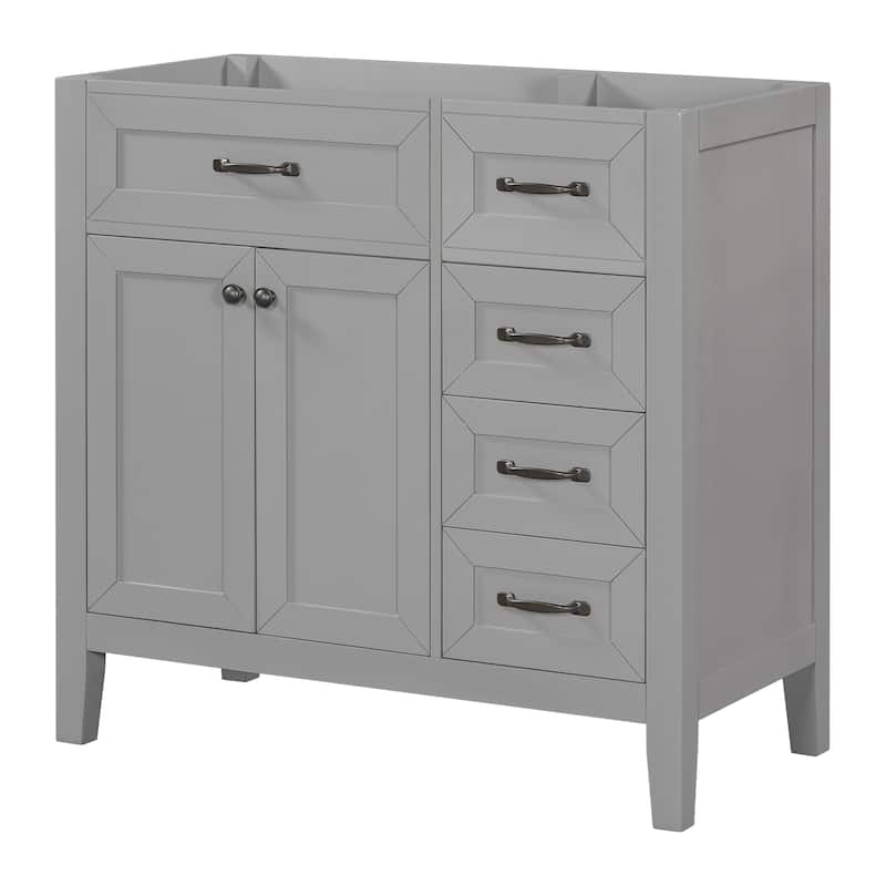 GDFStudio - Nathaniel Brooks 36-Inch Freestanding Bathroom Vanity Cabinet Base