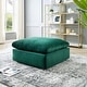 preview thumbnail 3 of 47, Commix Down Filled Overstuffed Performance Velvet Ottoman Green