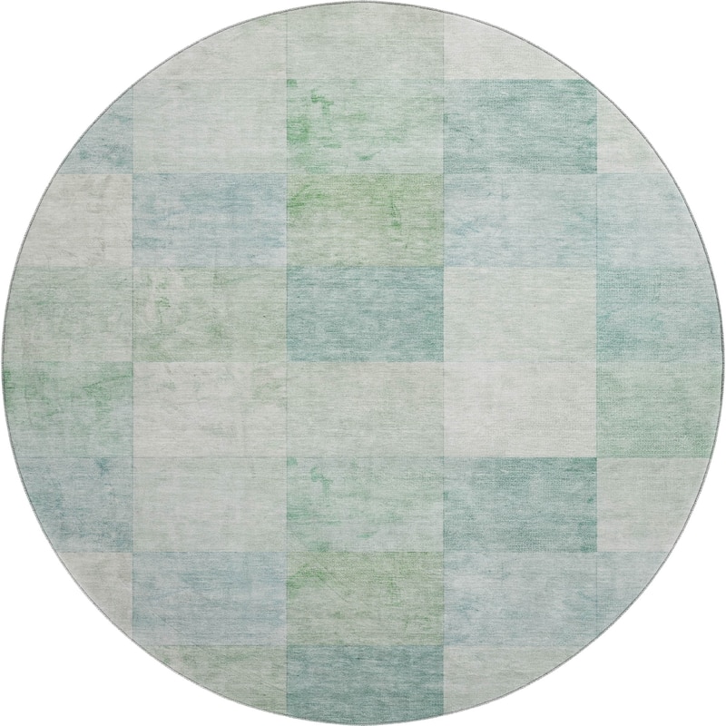 Premium Washable Super Soft Contemporary Squares Mayfield Rug