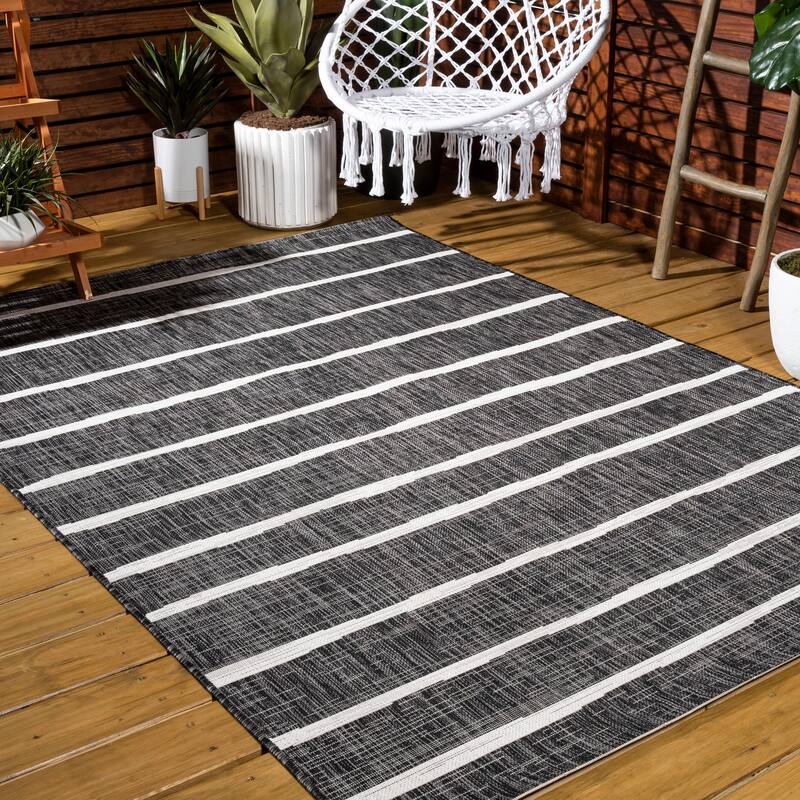 JONATHAN Y Andratx Berber Stripe Indoor/Outdoor Area Rug