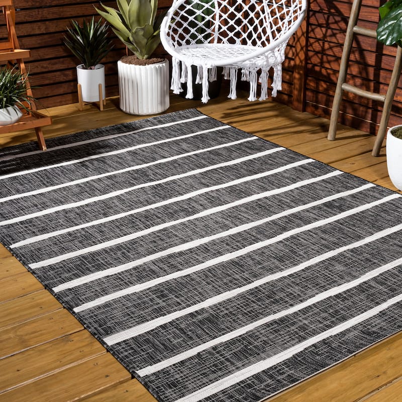 JONATHAN Y Andratx Berber Stripe Indoor/Outdoor Area Rug