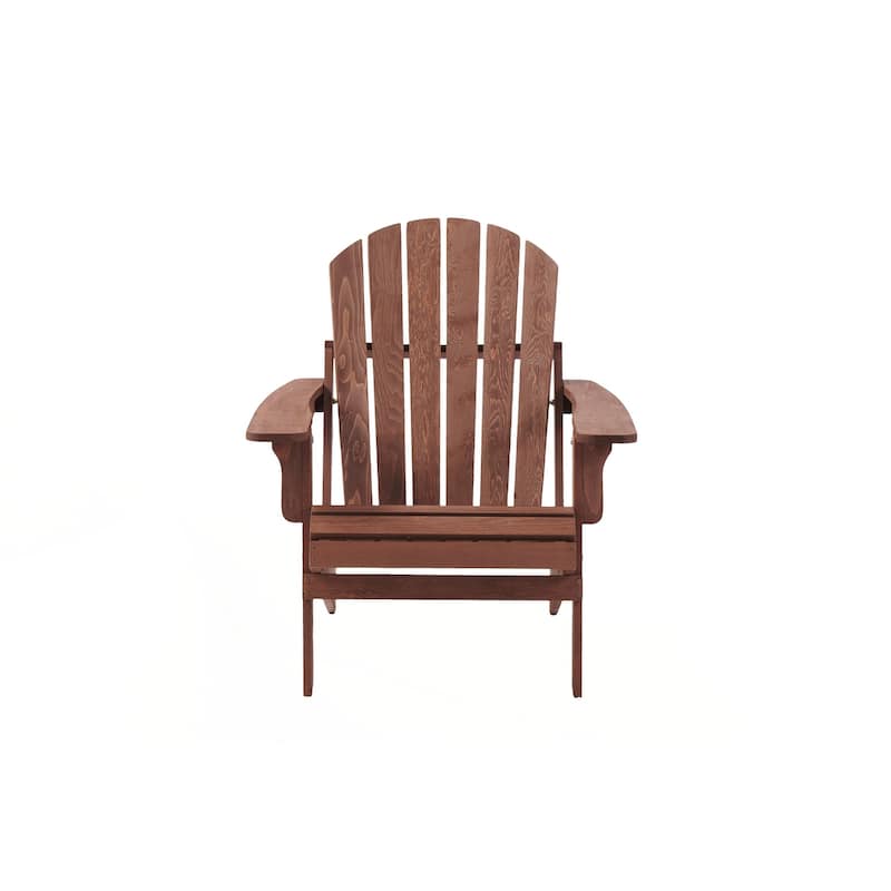 Wooden Outdoor Folding Adirondack Chair with Pre-Assembled BackRest & SeatBoard, Wood Patio Chair for Garden Backyard Porch