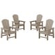 preview thumbnail 2 of 179, Laguna Kids Outdoor Poly Adirondack Chair (Set of 4) Weathered Wood