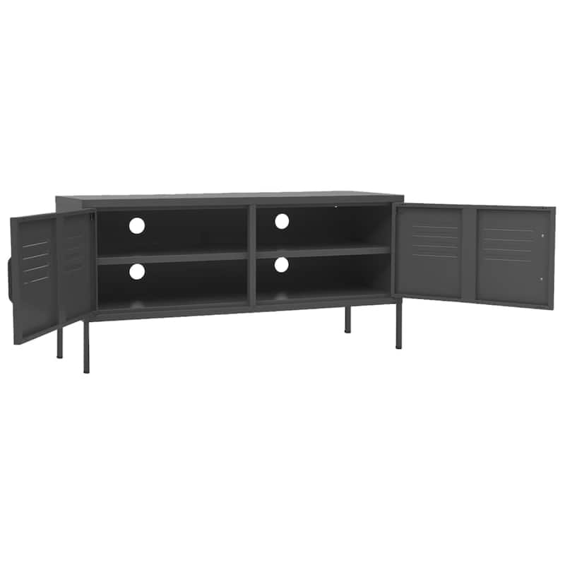 vidaXL TV Stand TV Unit Sideboard Home TV Console Media Unit Cupboard Steel - 41.3"x13.8"x19.7"