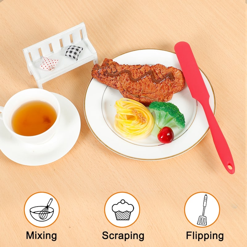 Silicone Heat Resistant Non-scratch Turner Non Stick Jar Spatula - 1pcs