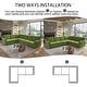 preview thumbnail 102 of 109, Homy Casa Chenille Sleeper Sectional Sofa with Pull-Out Bed