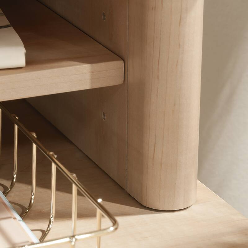 Wood Hutch with Storage Cubbyholes, Maple - 59.06" W x 11.50" D x 6.69" H