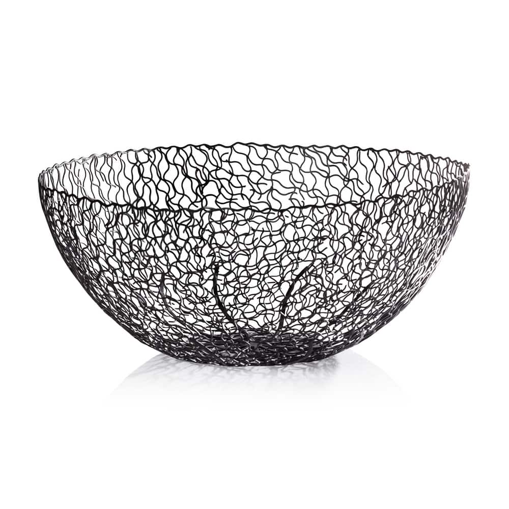 Seaflower Design Decorative Wrought Iron Bowl