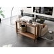 preview thumbnail 4 of 11, GDFStudio - 60-Inch Veneer Modern Wooden Console Table with Distressed Finish and Open Storage
