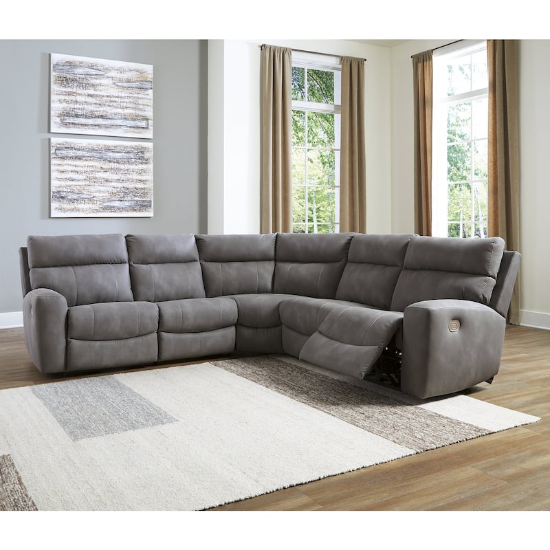 Signature Design by Ashley Next-Gen DuraPella 5-Piece Power Reclining Sectional - 105.5"W x 104.5"D x 42"H