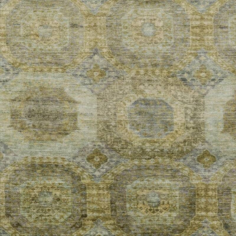 HomeRoots Medallion Transitional Rectangle Outdoor Rug
