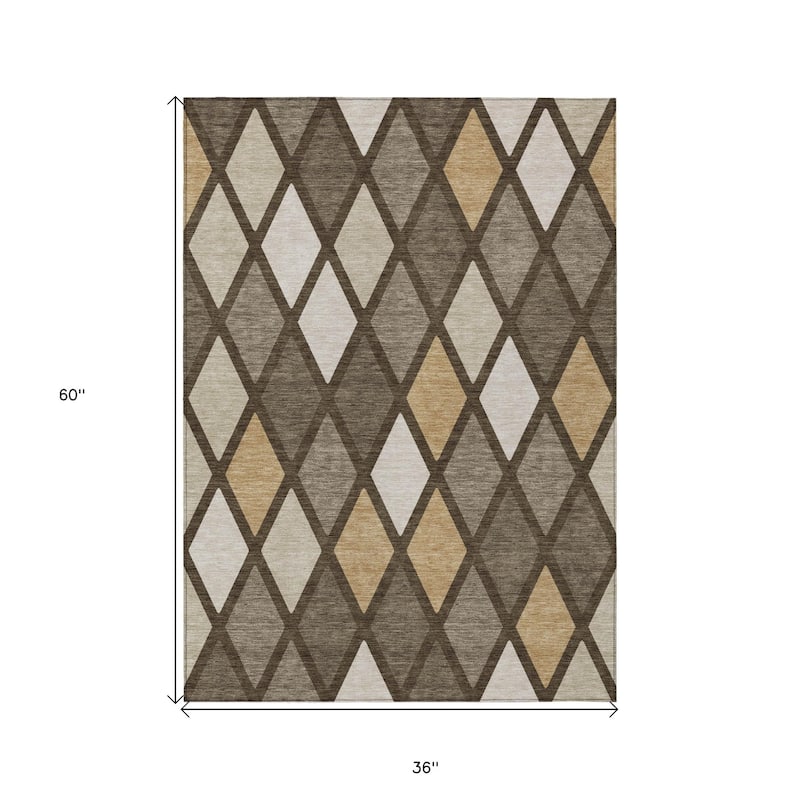 HomeRoots Geometric Transitional Rectangle Outdoor Rug