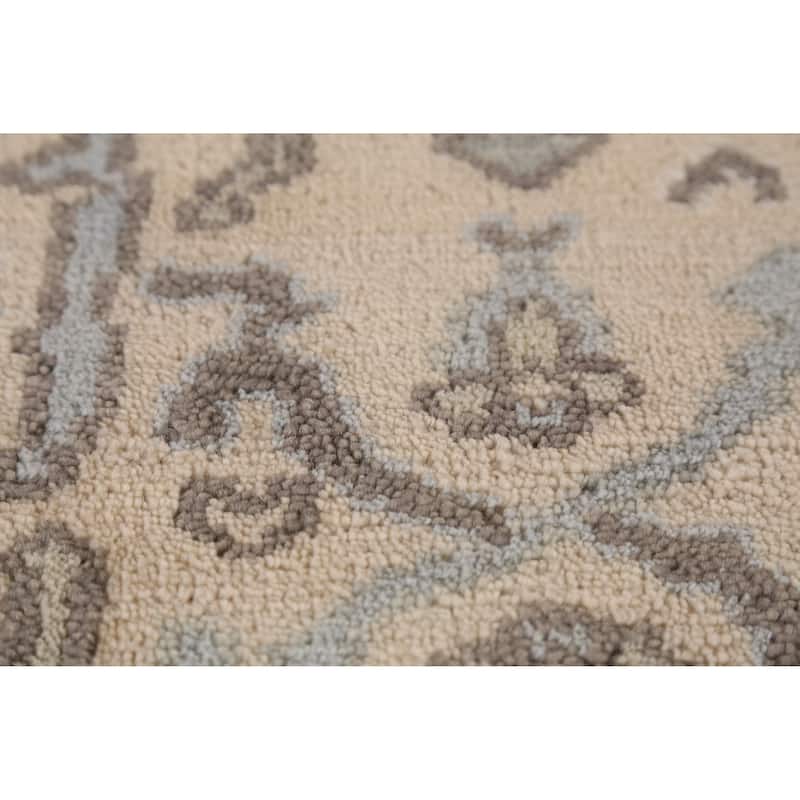 Earth Tone Oushak Indian Runner Rug Hand-Knotted Wool Carpet - 2'6" x 7'11"