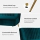 preview thumbnail 48 of 114, HULALA HOME Monica Modern Velvet Curved Tufted Back Loveseat with Metal Tapered Legs