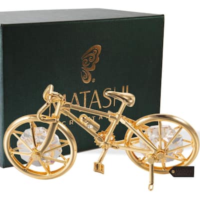 24K Gold Plated Bicycle Desk/House Ornament by Matashi - N/A