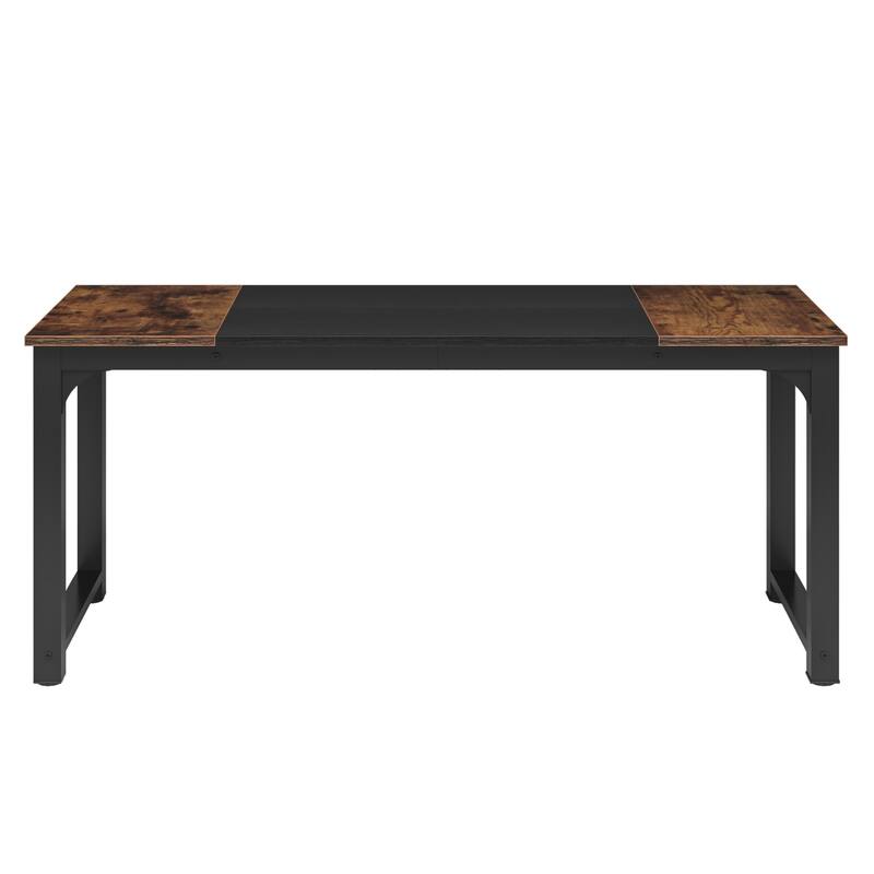 70.8" Executive Desk, Large Modern Office Computer Desk with Thick Metal Frame & Spacious Workstation