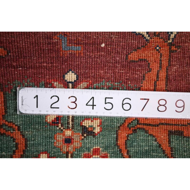 Animals Design Ziegler Foyer Rug Handmade Brown Wool Carpet - 2'0" x 3'1"