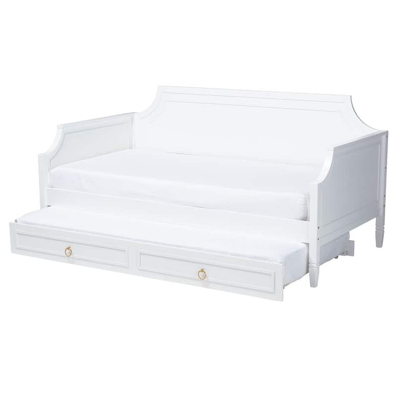 Mariana Classic and Traditional Wood Daybed-Grey or White