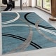 preview thumbnail 12 of 26, World Rug Gallery Contemporary Abstract Circles Design Area Rug