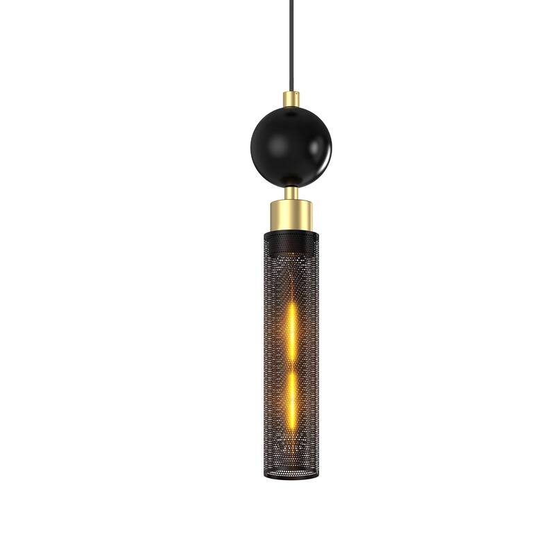 Modern Black Wrought Iron Pendant Light (for Kitchen Island), Adjustable Cord Pendant Fixture, Hanging Lighting
